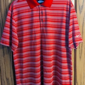 Nike Golf Dri-Fit Polo Shirt Red Mens Large